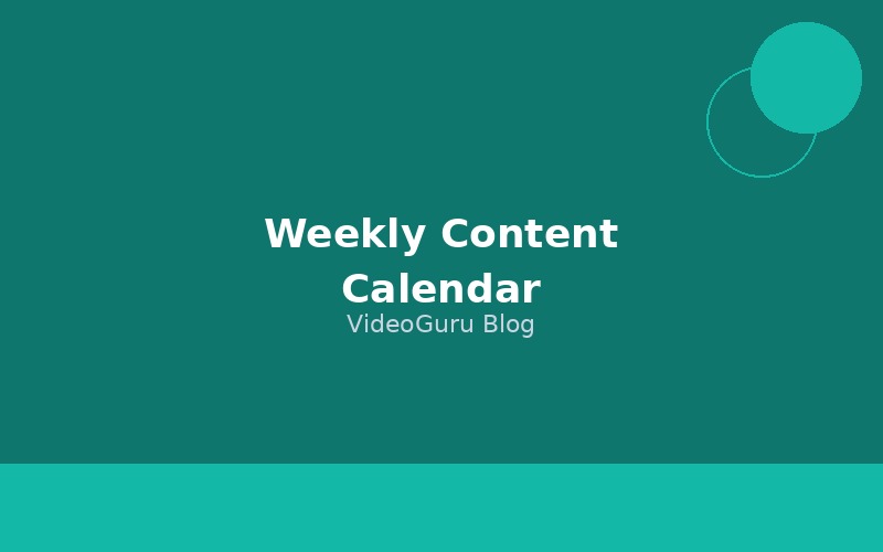 Agent social media content calendar showing weekly video posts