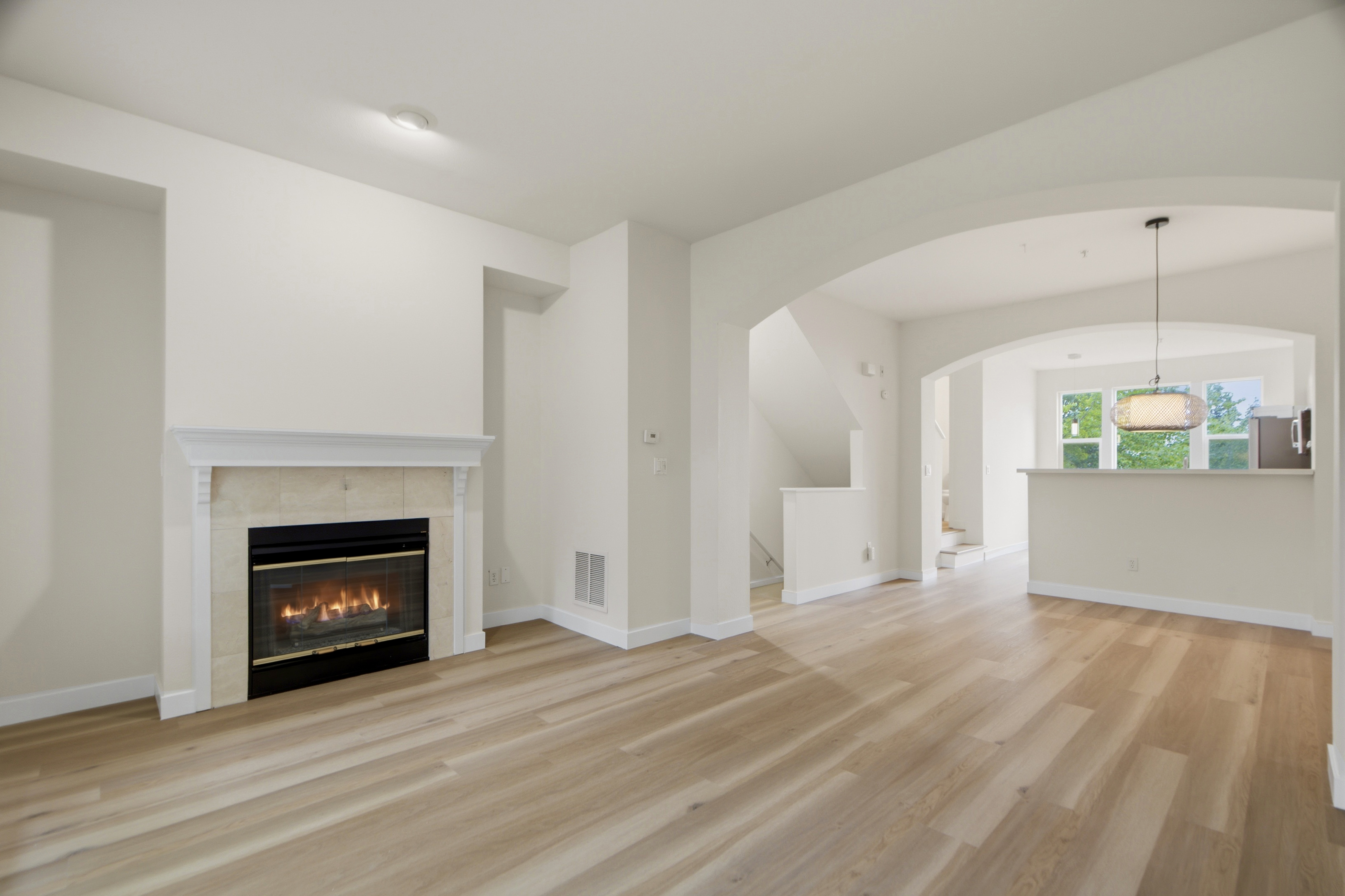 Empty living room before virtual staging
