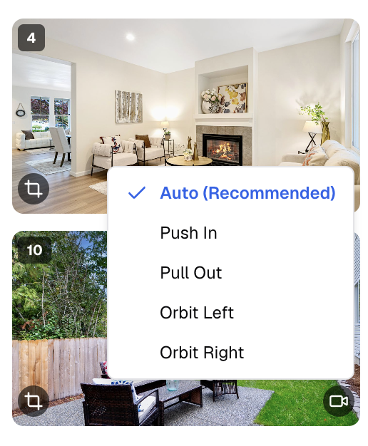 Camera motion controls in VideoGuru