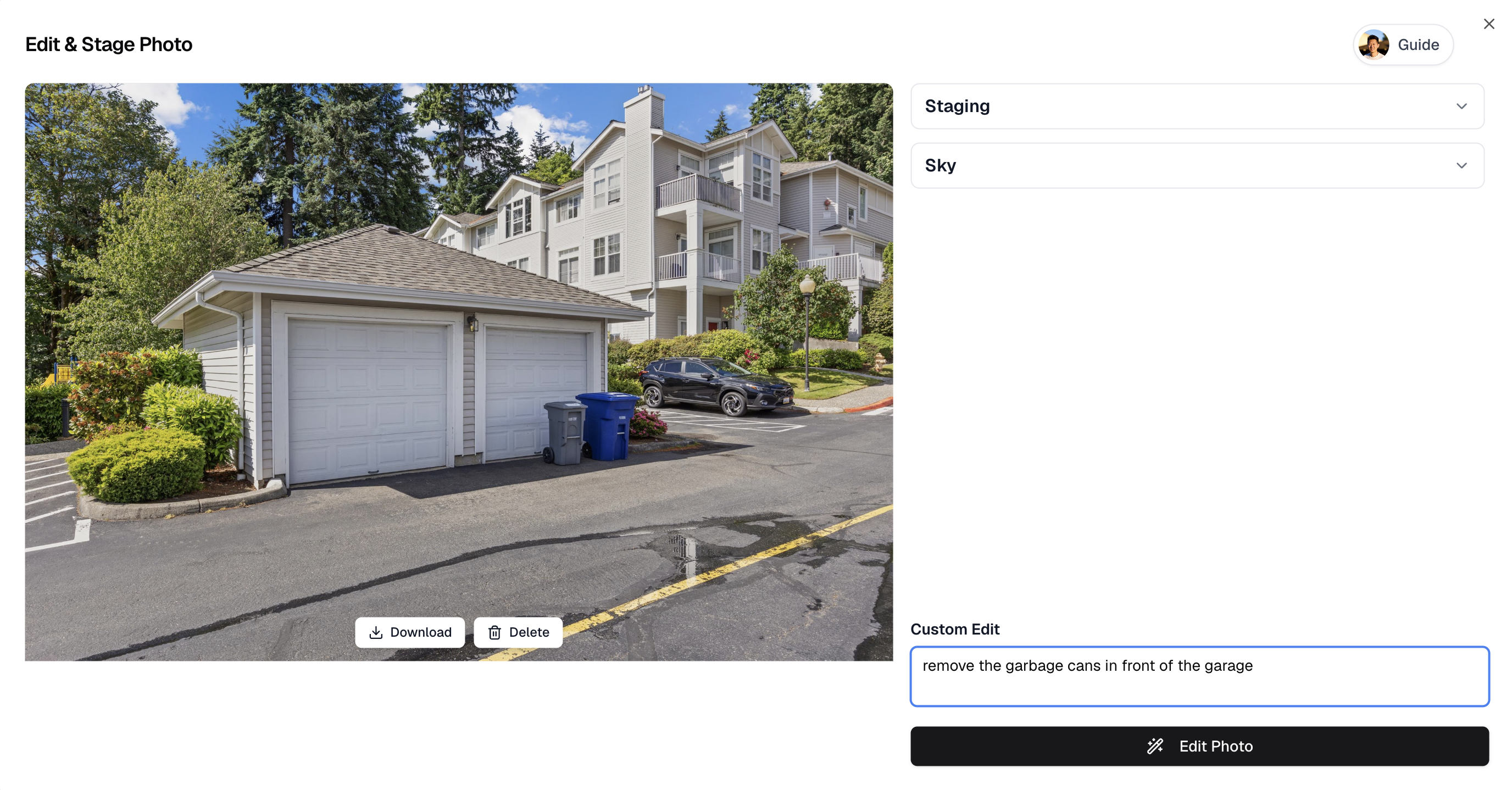 Custom photo edit option in VideoGuru