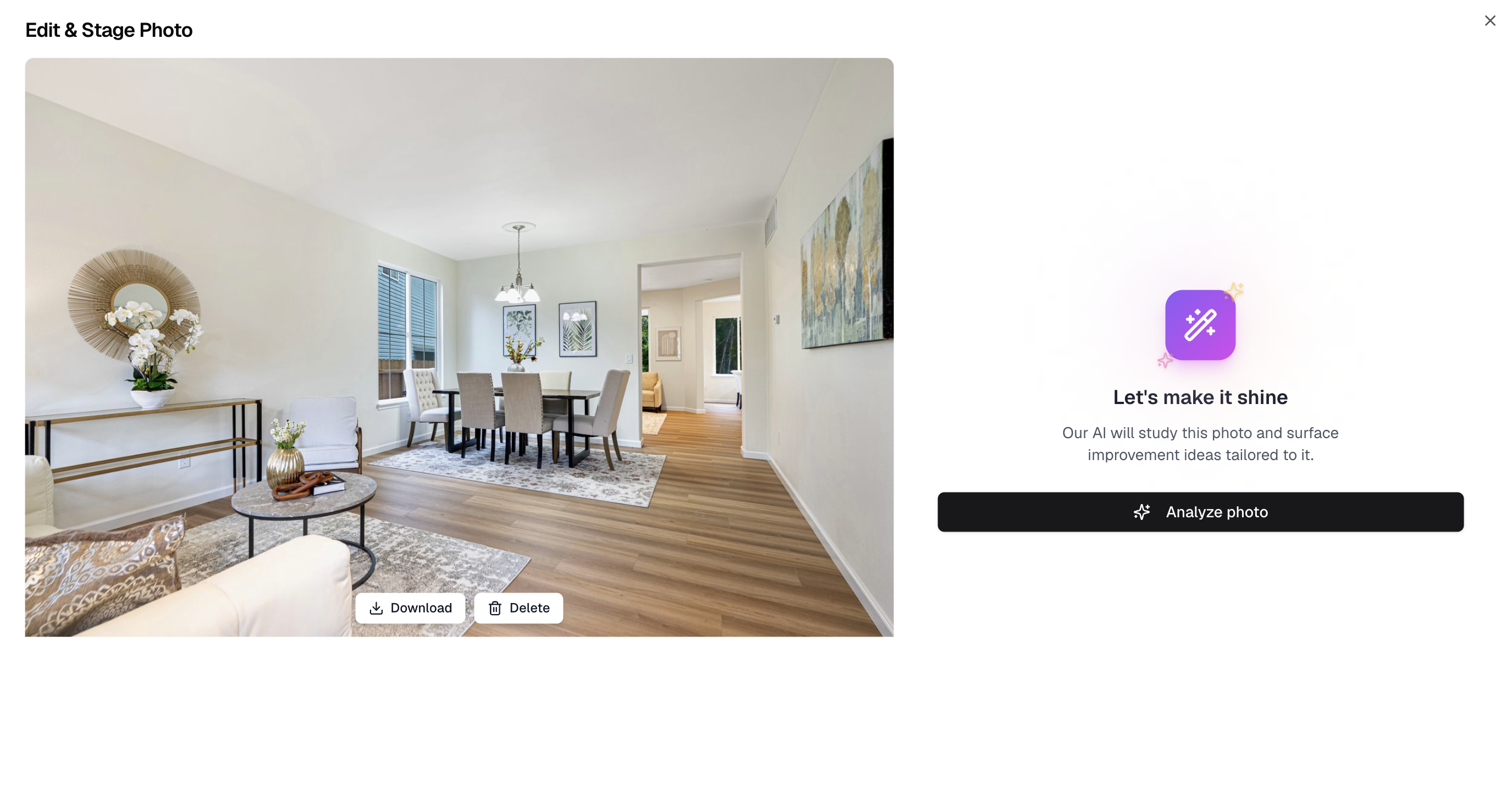 Photo editing entry window in VideoGuru
